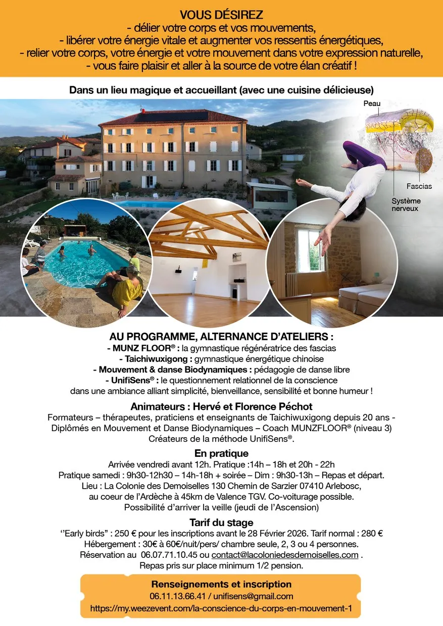Verso du flyer du stage.